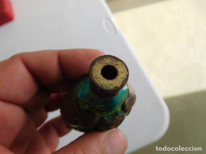 Arte: Snuff bottle antiguo de cobre y esmalte - Foto 9