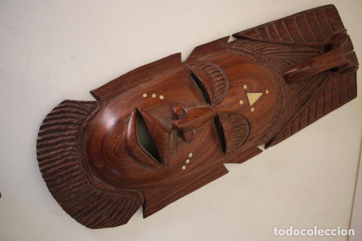 Arte: talla madera mascara africana - Foto 2