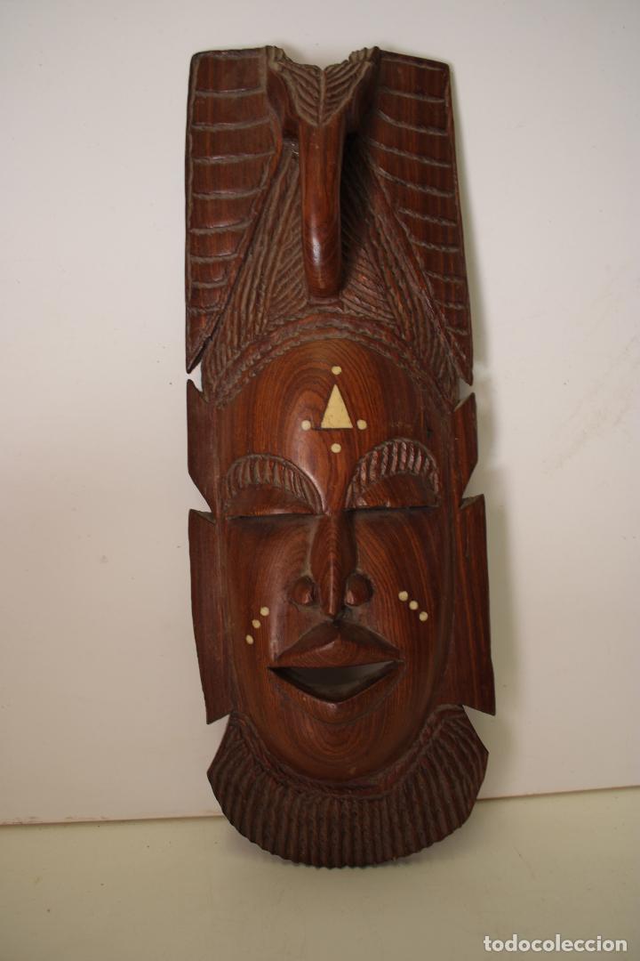 Arte: talla madera mascara africana - Foto 4