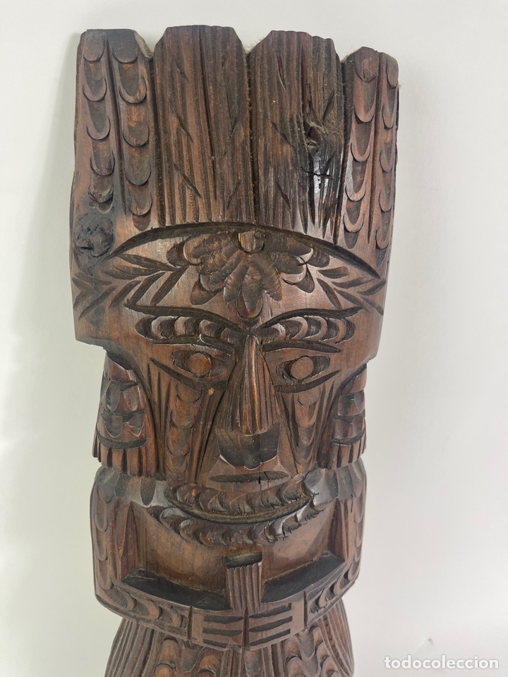 Arte: MASCARA DE MADERA TALLADA. S.XX. - Foto 2