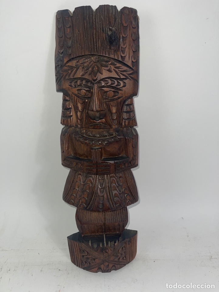 Arte: MASCARA DE MADERA TALLADA. S.XX. - Foto 1