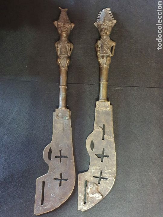 Kunst: Espadas ceremoniales Youruba Sociedad Ogboni.