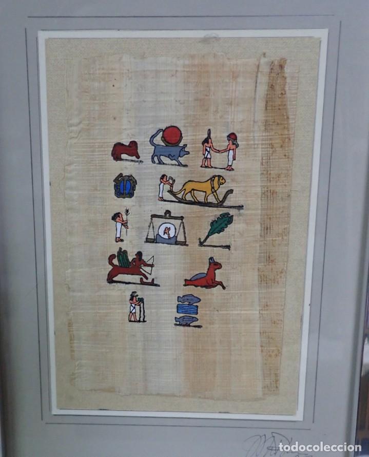 Arte: lote de 3 papiros enmarcados - Foto 3