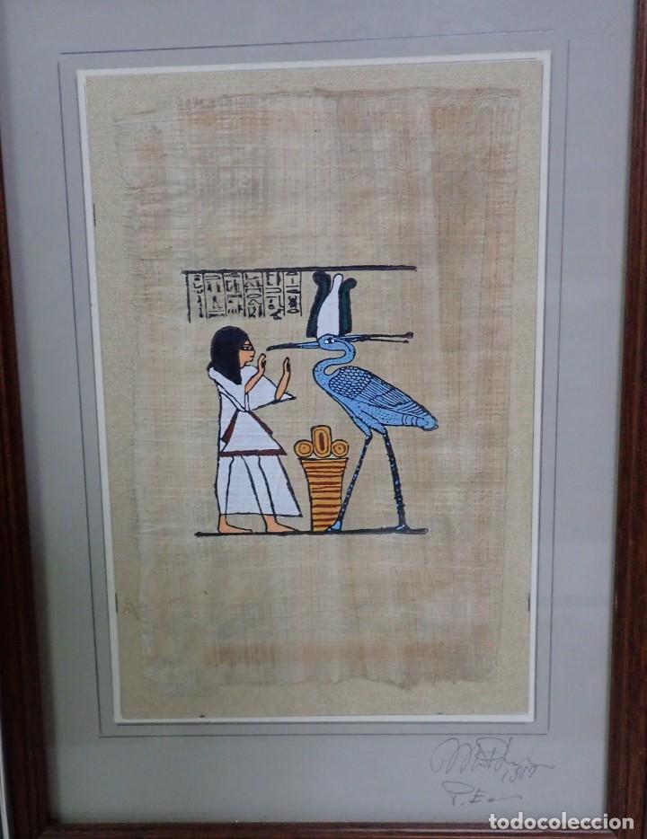 Arte: lote de 3 papiros enmarcados - Foto 4