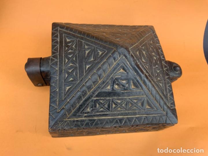 Arte: Bindi box ( caja de bindi ) hind&uacute;. Madera. - Foto 2