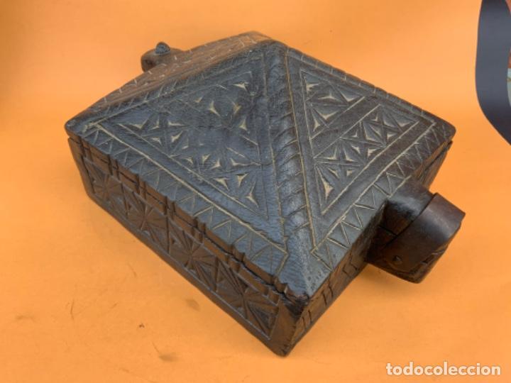 Arte: Bindi box ( caja de bindi ) hind&uacute;. Madera. - Foto 5