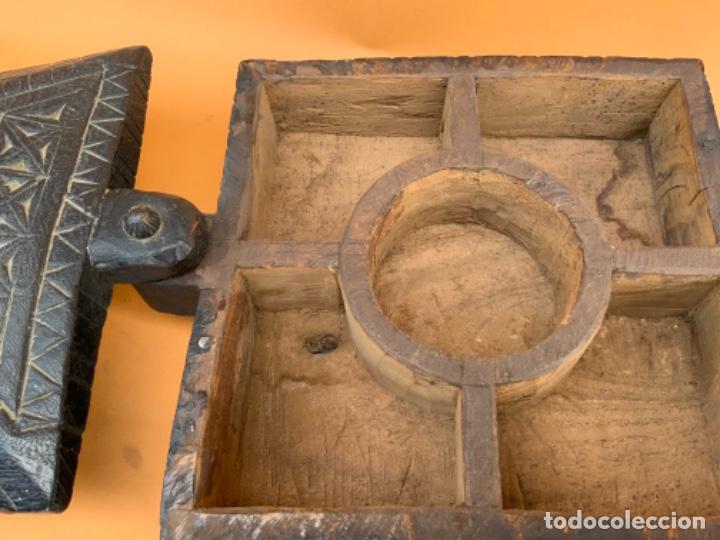 Arte: Bindi box ( caja de bindi ) hind&uacute;. Madera. - Foto 11