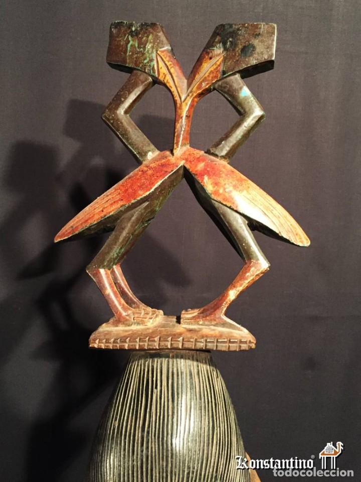 Arte: M&aacute;scara africana con calaos y cuernos - Foto 4