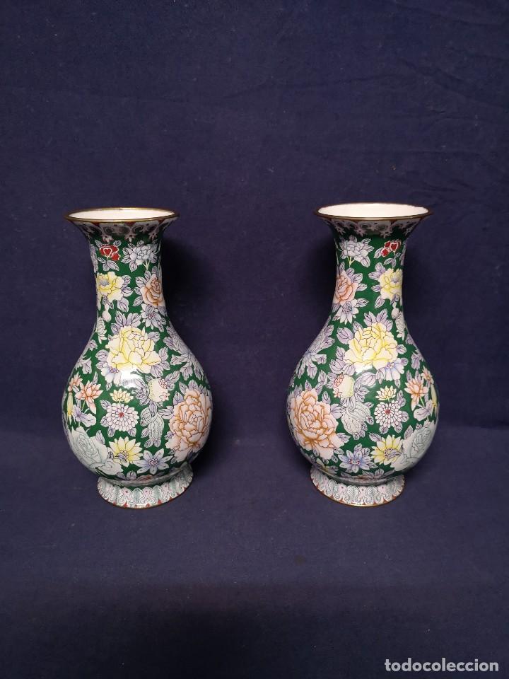 Arte: PAREJA JARRONES CHINOS EN ESMALTE - Foto 6