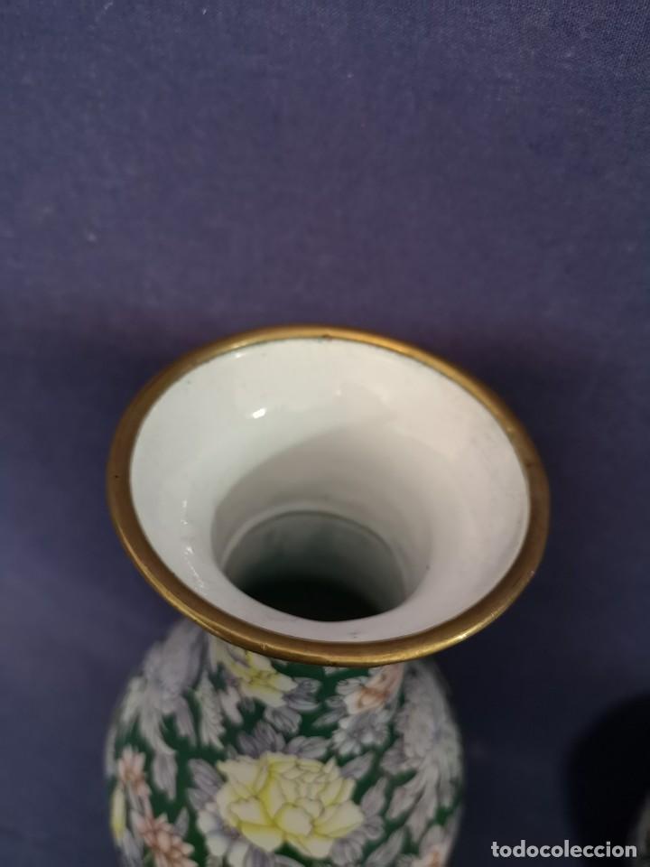 Arte: PAREJA JARRONES CHINOS EN ESMALTE - Foto 9