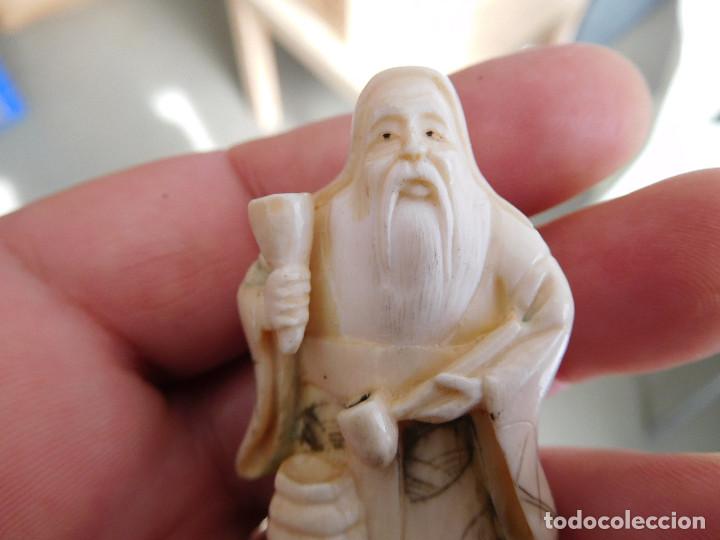 Arte: Netsuke de marfil antiguo - Foto 6