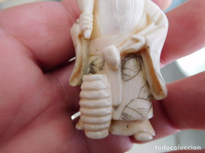 Arte: Netsuke de marfil antiguo - Foto 7