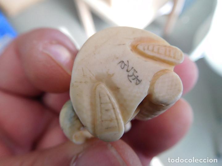 Arte: Netsuke de marfil antiguo - Foto 9