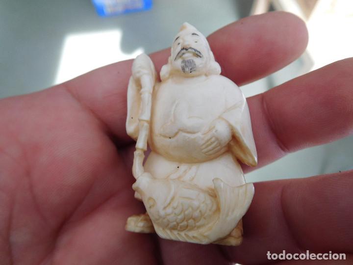 Arte: Netsuke de marfil antiguo - Foto 2