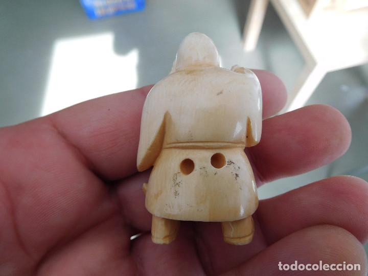 Arte: Netsuke de marfil antiguo - Foto 4