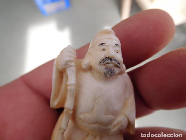Arte: Netsuke de marfil antiguo - Foto 9