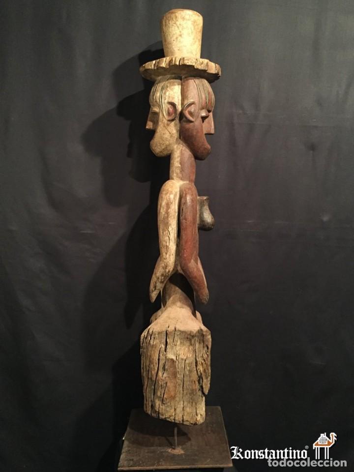 Arte: POSTE DOBLE AFRICANO 113X25 CMS - Foto 1