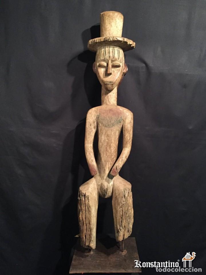 Arte: POSTE DOBLE AFRICANO 113X25 CMS - Foto 2