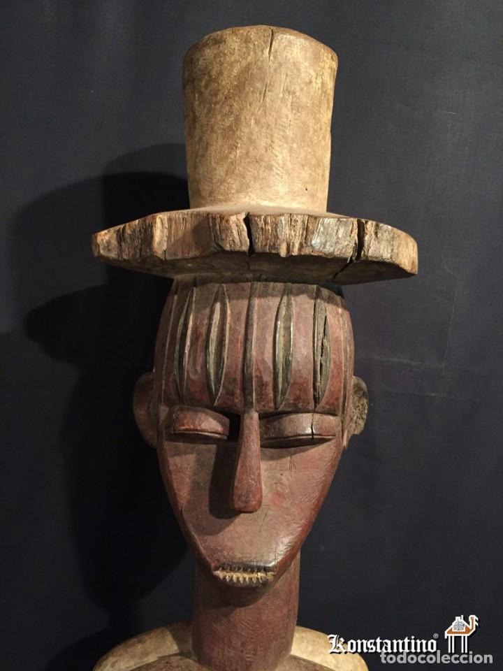 Arte: POSTE DOBLE AFRICANO 113X25 CMS - Foto 6