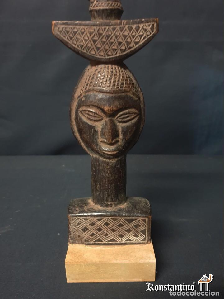 Arte: CETRO-DAGA AFRICANO EN MADERA 39X7 CMS - Foto 4