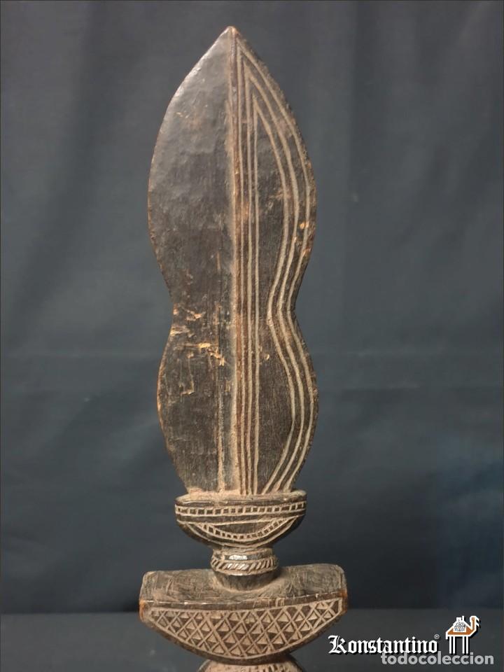 Arte: CETRO-DAGA AFRICANO EN MADERA 39X7 CMS - Foto 5