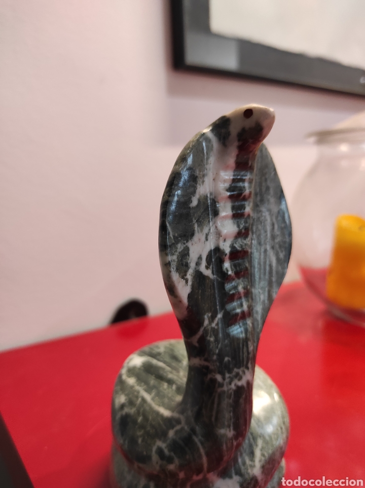 Arte: Serpiente cobra en piedra natural. - Foto 6