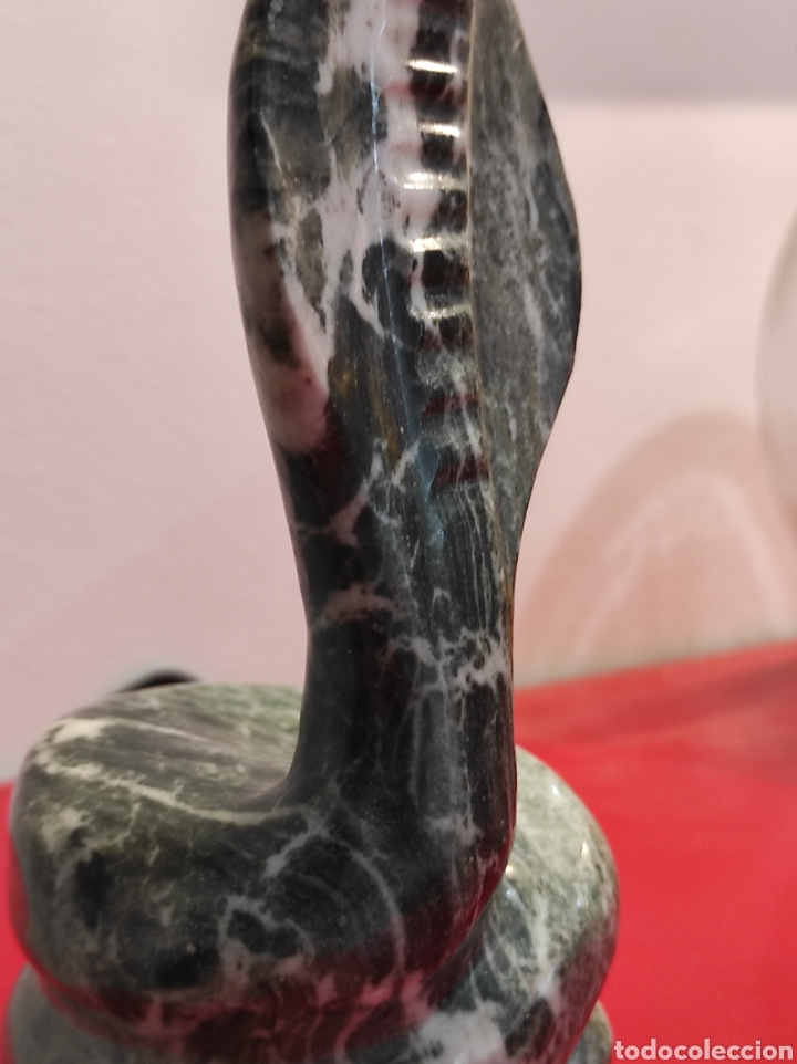 Arte: Serpiente cobra en piedra natural. - Foto 8