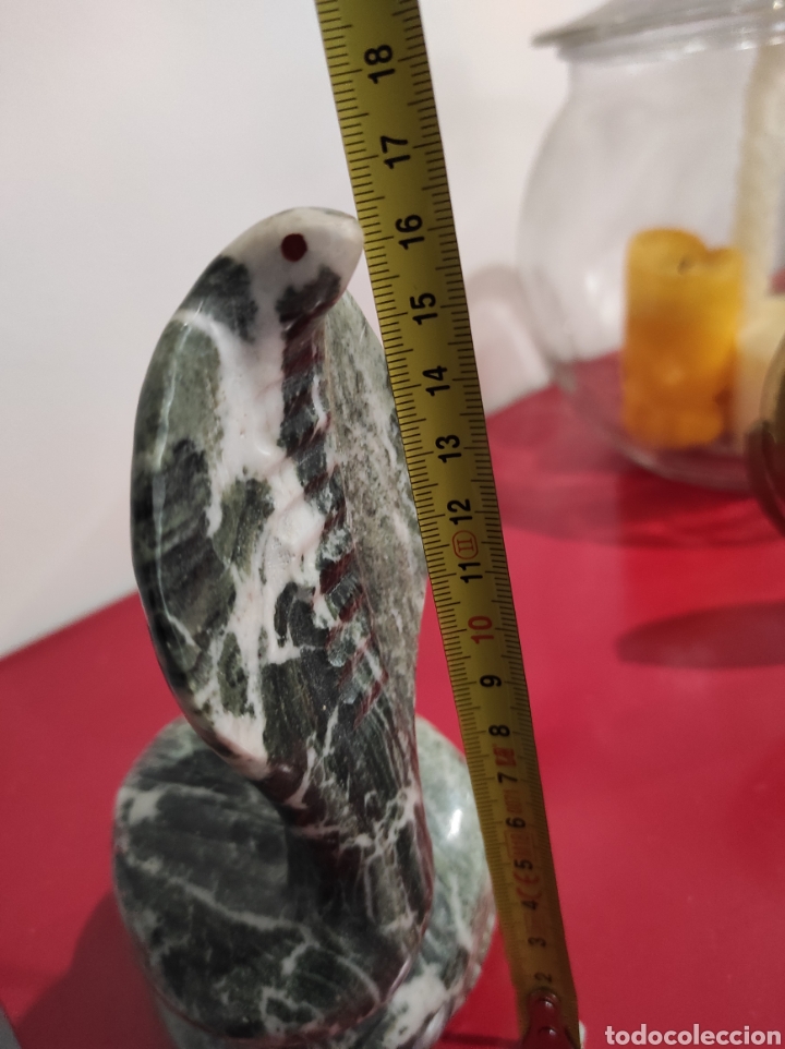Arte: Serpiente cobra en piedra natural. - Foto 9