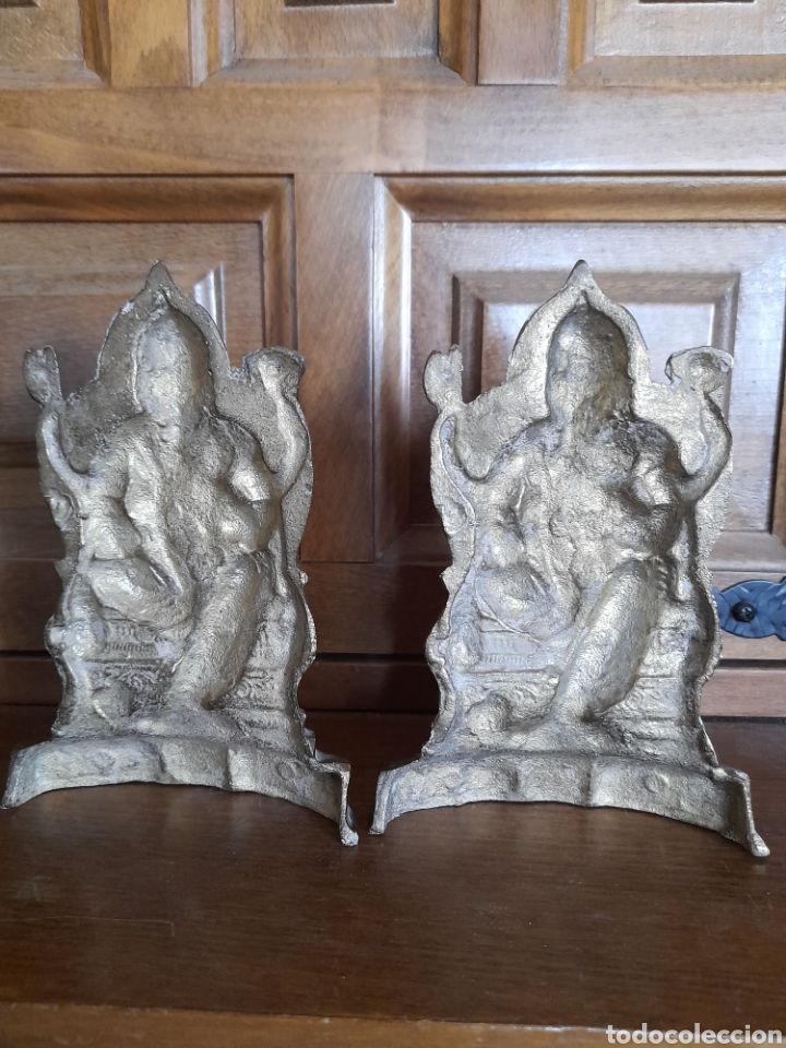 Arte: Pareja de bronce de divinidad indu - Foto 4