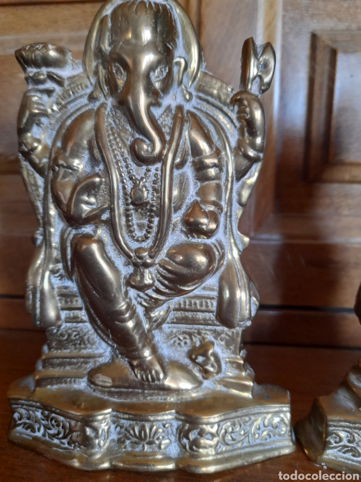 Arte: Pareja de bronce de divinidad indu - Foto 6