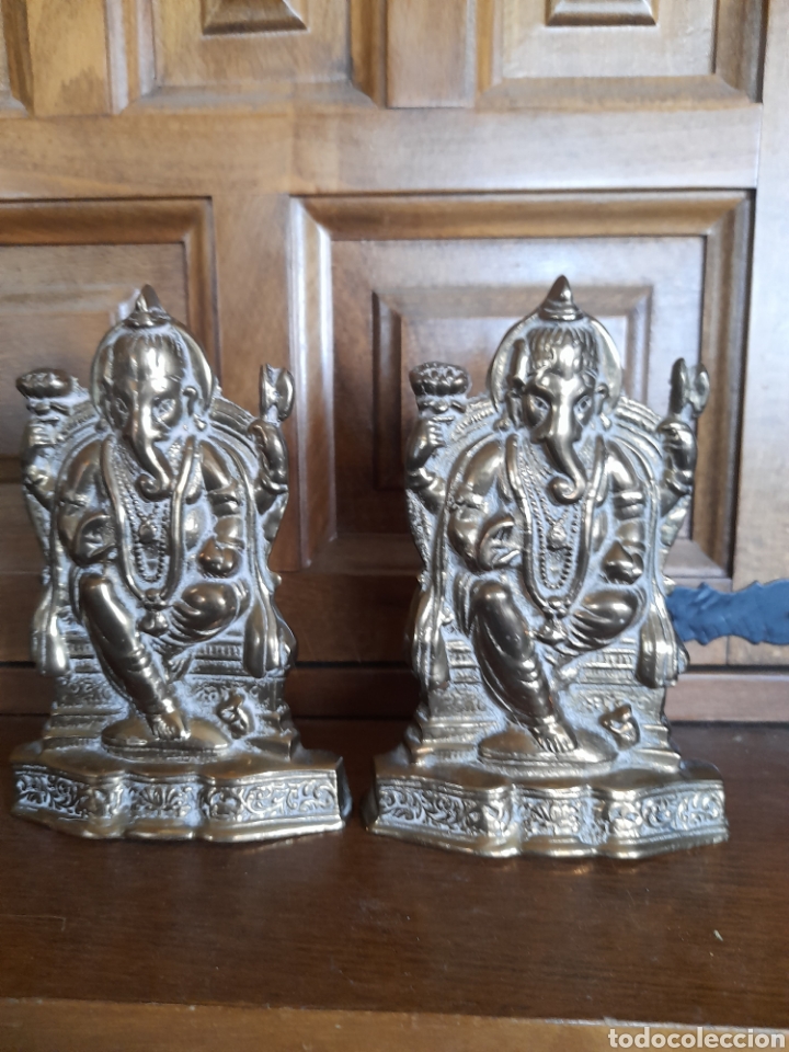 Arte: Pareja de bronce de divinidad indu - Foto 1