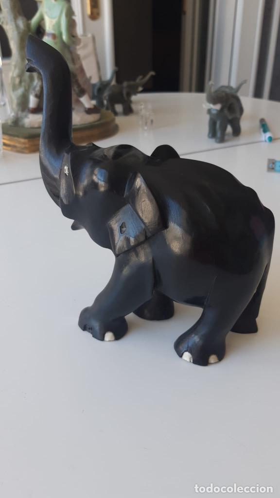 Arte: Elefante de madera ebanizada - Foto 3