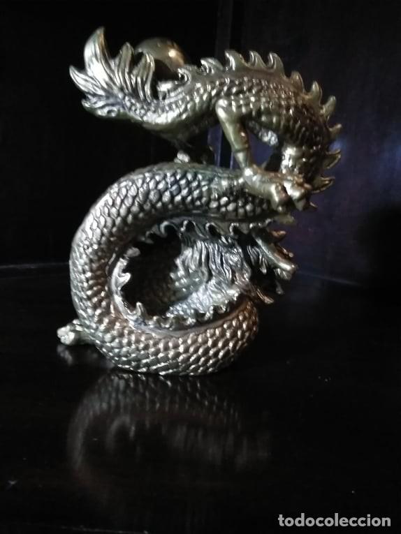 Arte: Drag&oacute;n de bronce chino jugando con bola - Foto 7