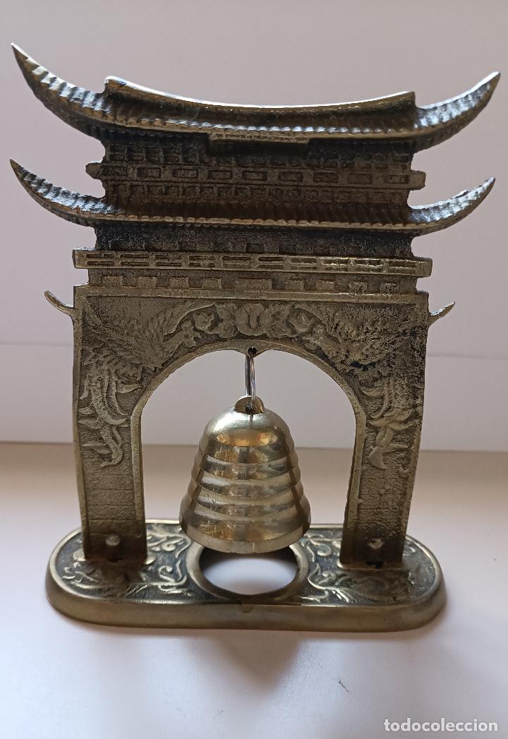 Arte: PAGODA ORIENTAL COREANA EN BRONCE - Foto 1