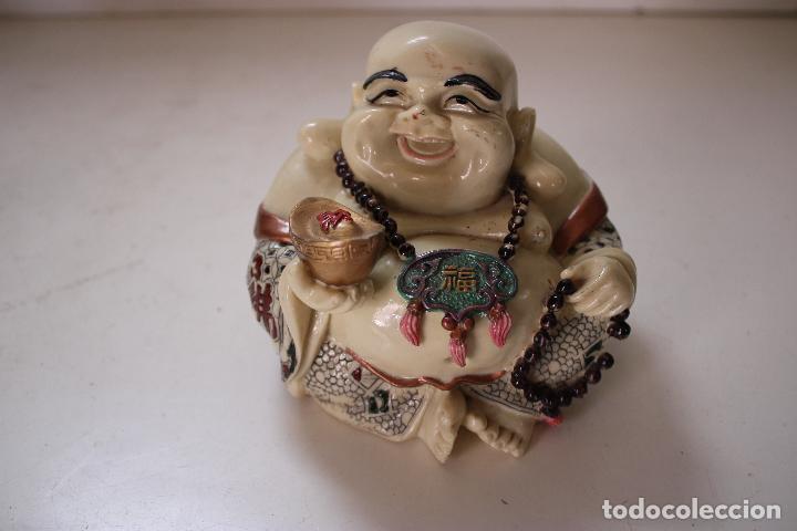 Arte: buda sonrriente de resina-marmolina - Foto 4