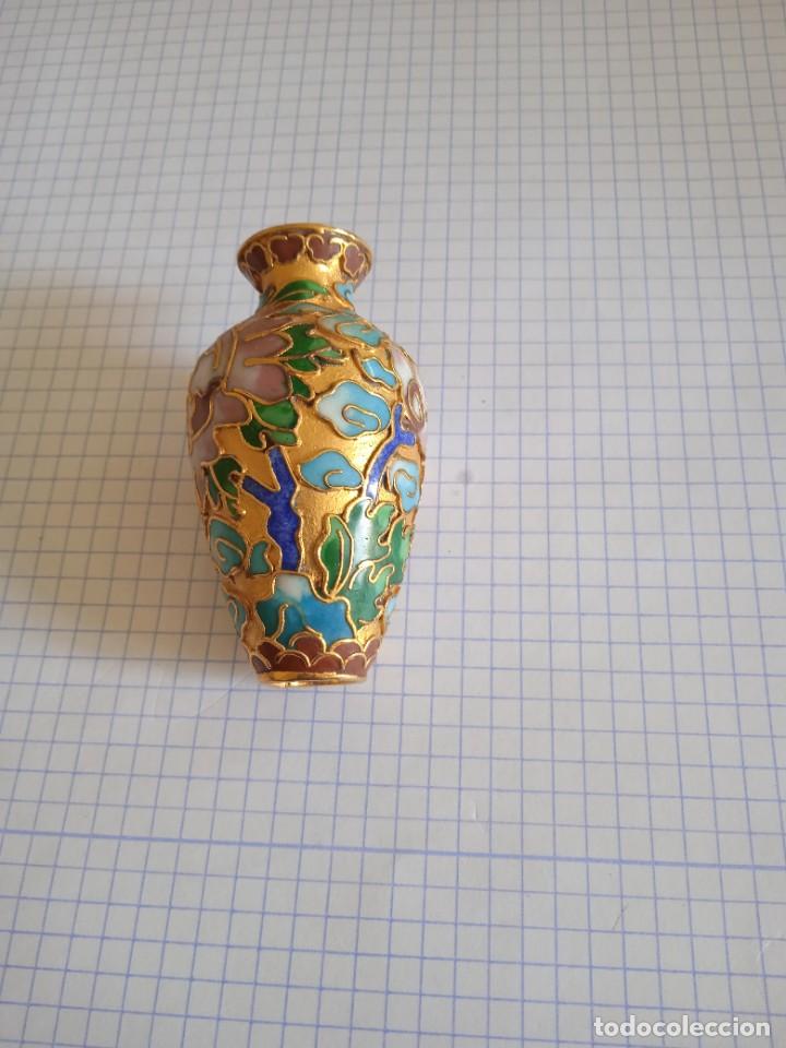 Arte: Bonito florero en miniatura en cloisonet - Foto 1