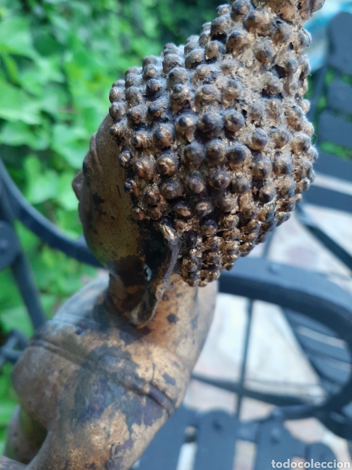Arte: Buddha antiguo oriental de bronce - buda - Foto 5