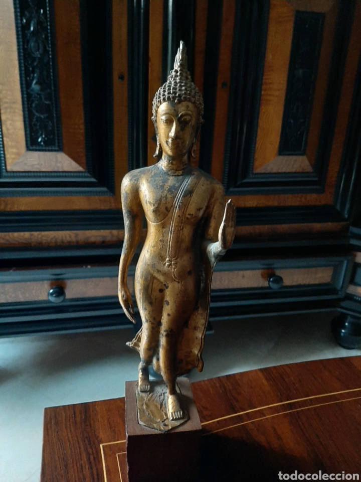 Arte: Buddha antiguo oriental de bronce - buda - Foto 1