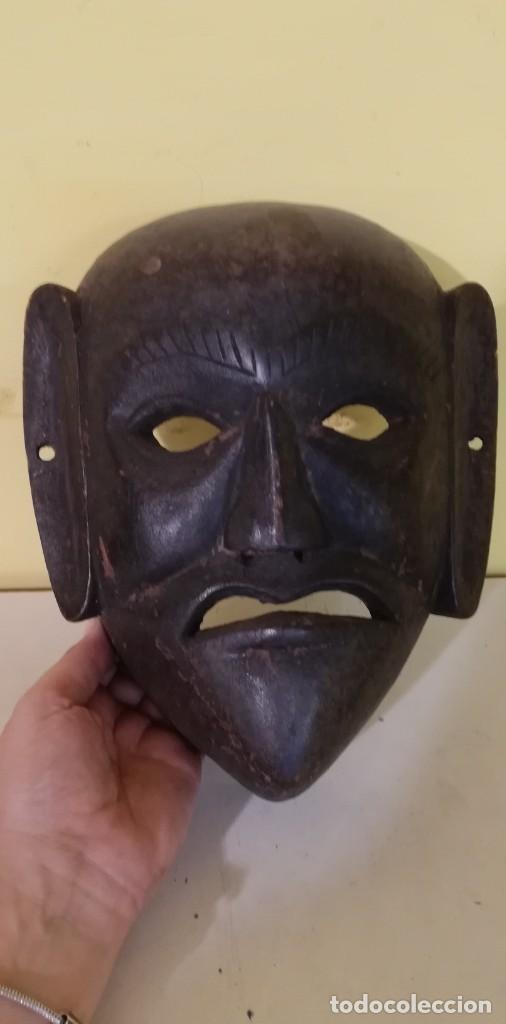 Arte: M&Aacute;SCARA EN MADERA TALLADA - Foto 2