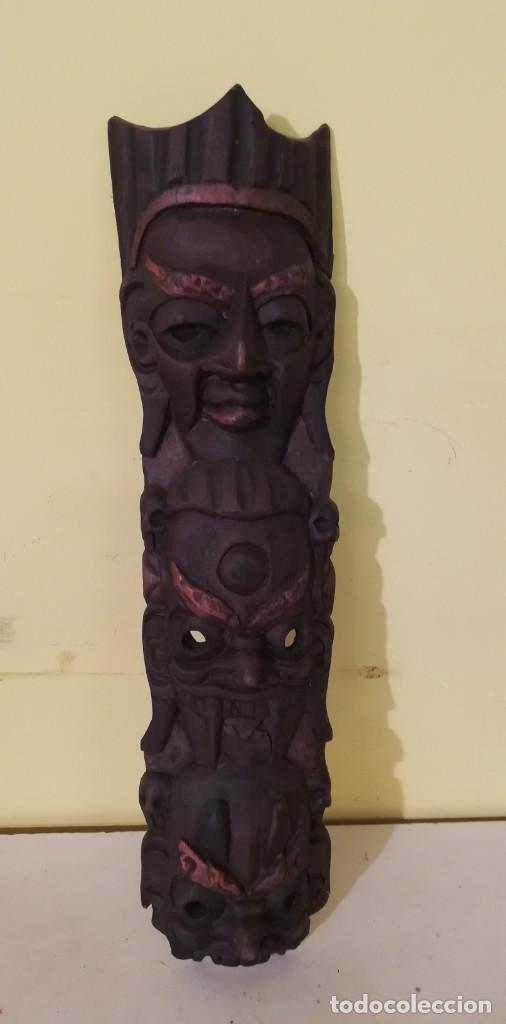 Arte: M&Aacute;SCARA EN MADERA TALLADA - Foto 2