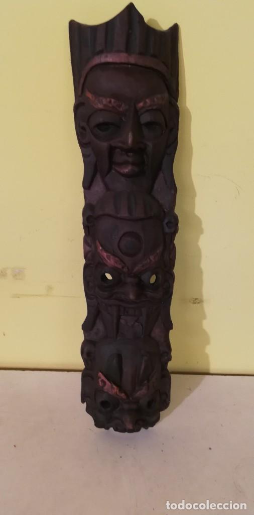 Arte: M&Aacute;SCARA EN MADERA TALLADA - Foto 3