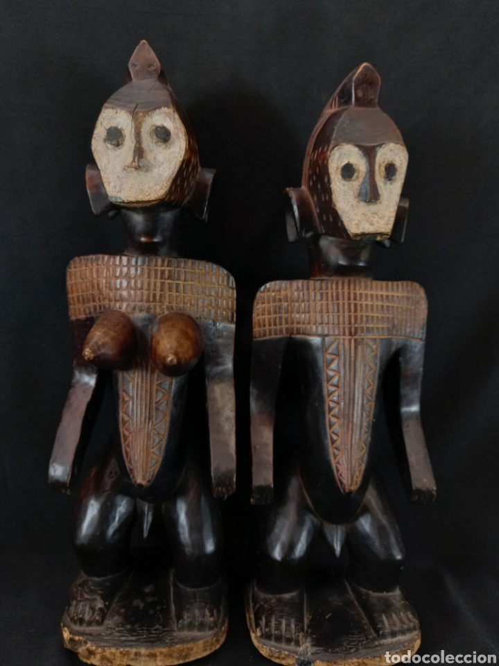 Arte: Pareja estatuas Lega Congo 60 cm - Foto 2