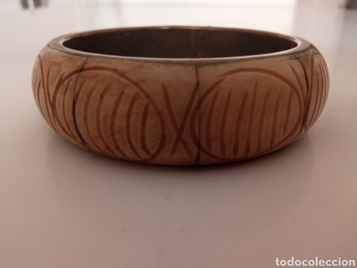 Arte: Pulsera de bronce y hueso tallado. - Foto 6