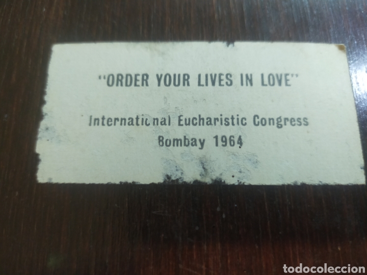 Arte: CUADRO CONGRESO INTERNACIONAL EUCAR&Iacute;STICO BOMBAY 1964 - Foto 5