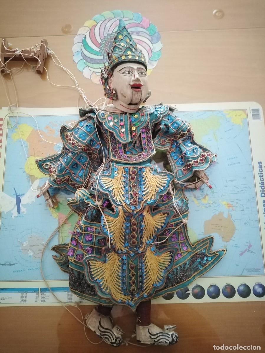 Arte: Marioneta asi&aacute;tica. Madera. 60 cm. - Foto 1