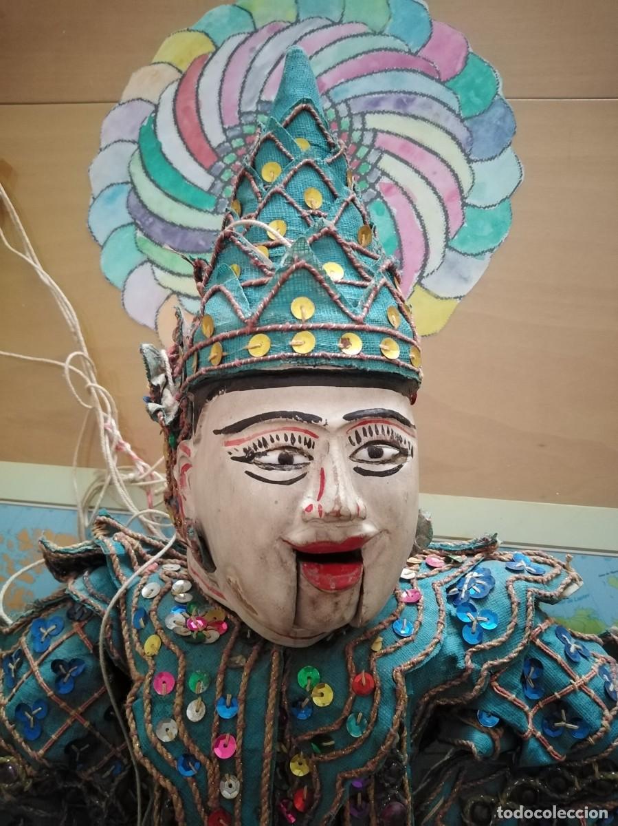 Arte: Marioneta asi&aacute;tica. Madera. 60 cm. - Foto 2
