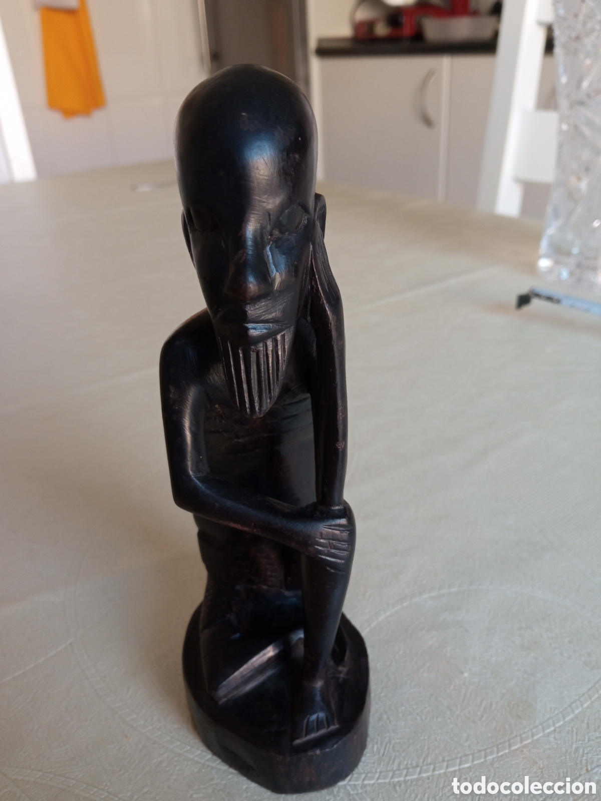 Arte: Figura de hombre en madera de &eacute;bano - Foto 2
