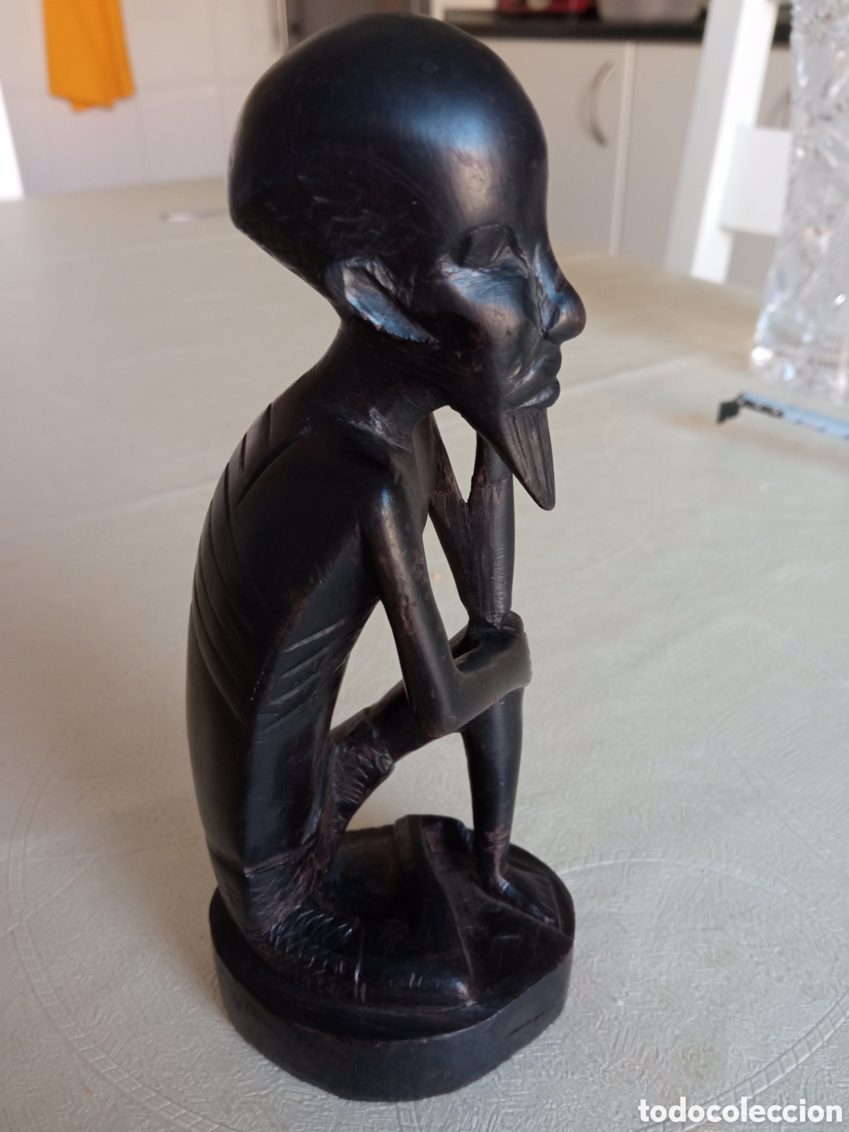 Arte: Figura de hombre en madera de &eacute;bano - Foto 3