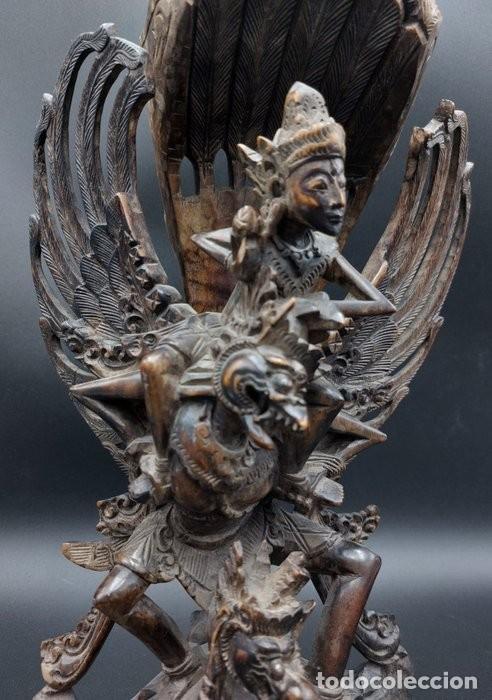 Arte: Escultura de garuda tallada en madera - Foto 2