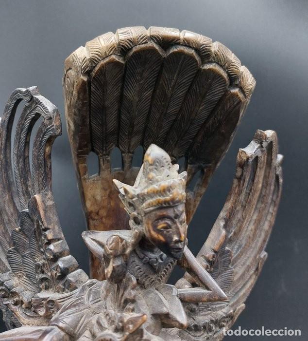Arte: Escultura de garuda tallada en madera - Foto 4